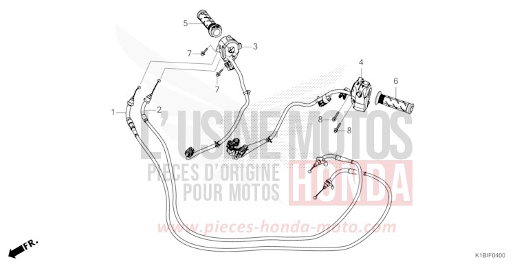 COMMUTATEUR/CABLE de Forza 350 PEARL NIGHTSTAR BLACK (NHA84) 2026